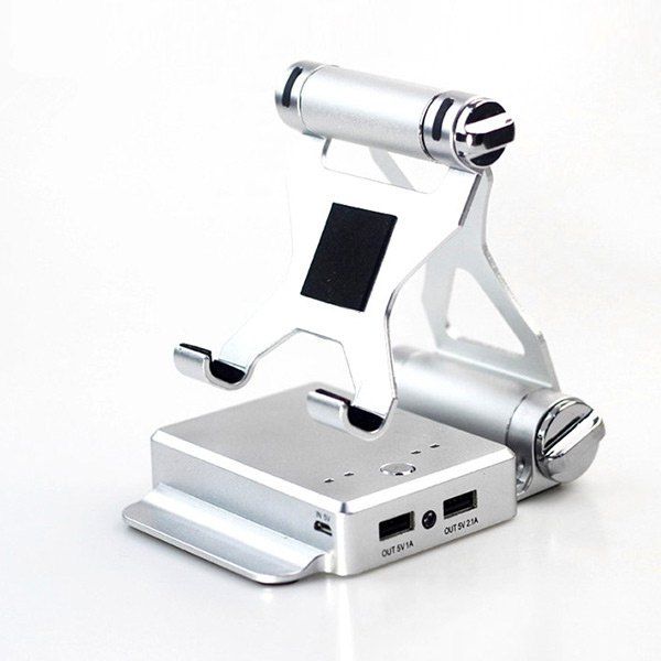 

3 In 1 Bluetooth Speaker 5200mAh Power Bank with Phone Holder, Silver