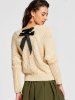 Lace Up Cable Knit Sweater -  