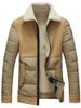 Fleece Down Panel Zip Up Jacket -  