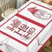 Christmas Santa Claus Print Fabric Waterproof Table Cloth -  