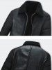 Fleece Down Panel Zip Up Jacket -  