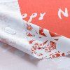 Christmas Greetings Print Fabric Waterproof Table Cloth -  