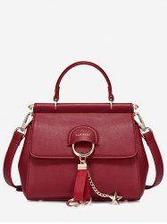Metal Leather Pentagram Handbag -