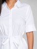 Belted High Low Shirt -  