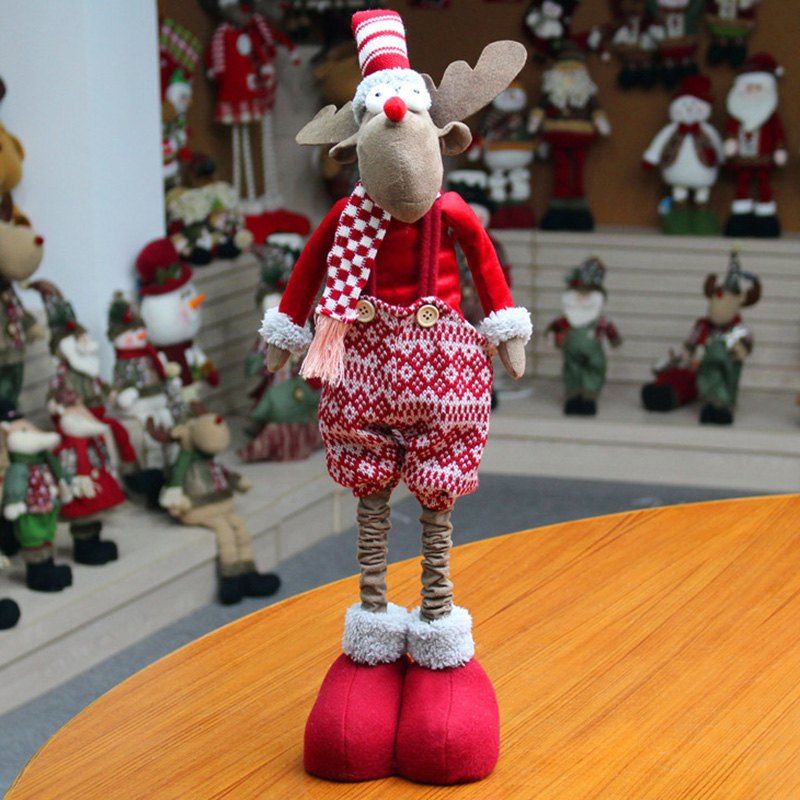 Unique Christmas Dress-up Elk Shape Stretchable Cloth Doll  