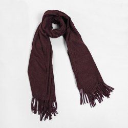 Écharpe Longue Frangée en Laine Artificielle Douce -  
