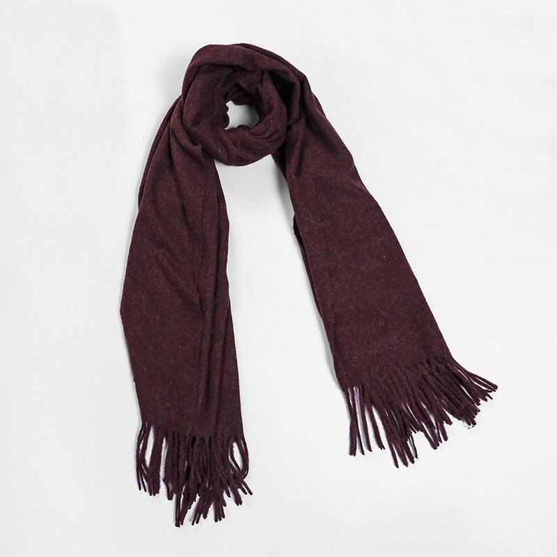 Écharpe Longue Frangée en Laine Artificielle Douce  