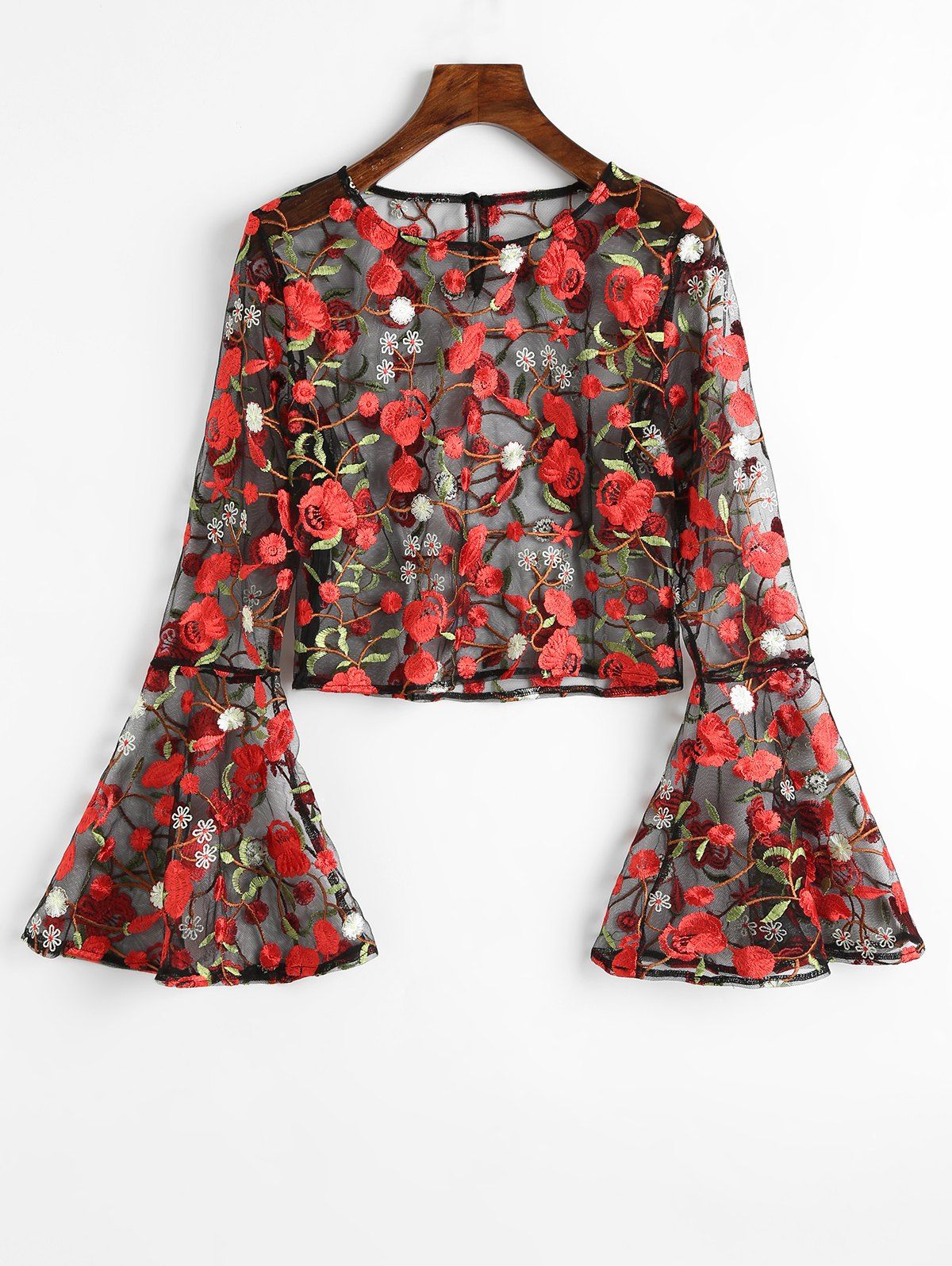 flower sheer top
