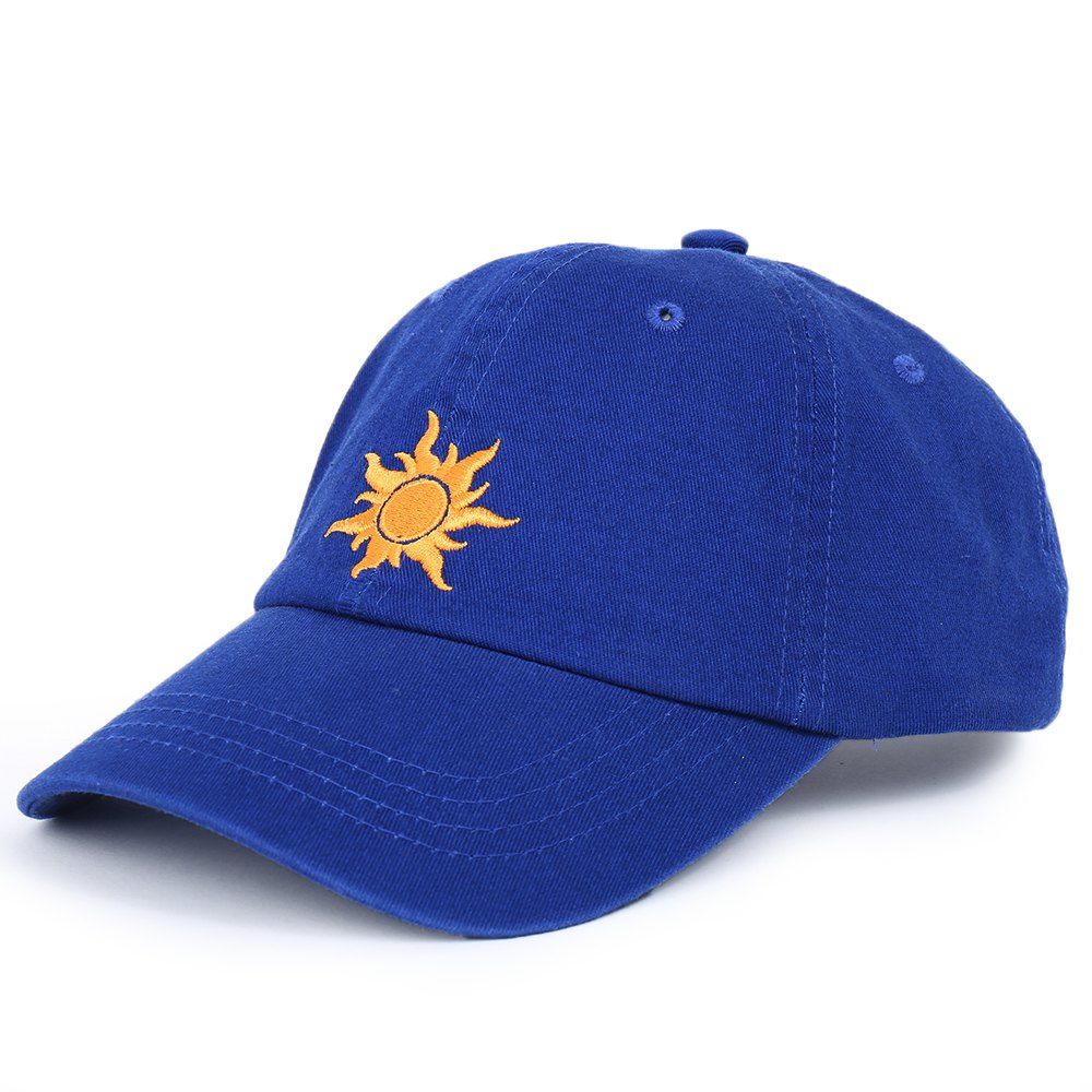 

Cartoon Sun Pattern Embroidery Baseball Cap, Deep blue
