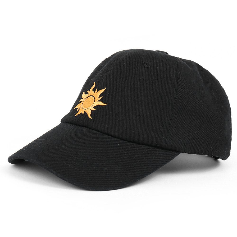 

Cartoon Sun Pattern Embroidery Baseball Cap, Black