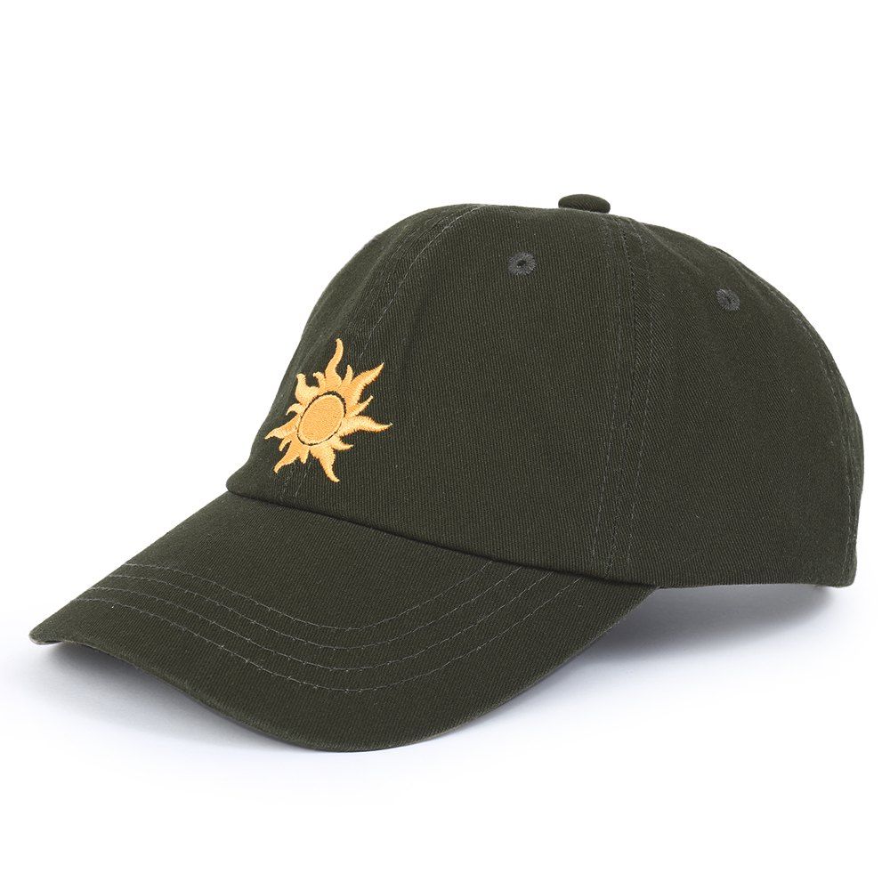 

Cartoon Sun Pattern Embroidery Baseball Cap, Army green