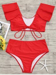 Ensemble De Bikini à Col Plongeant Noué Devant -  