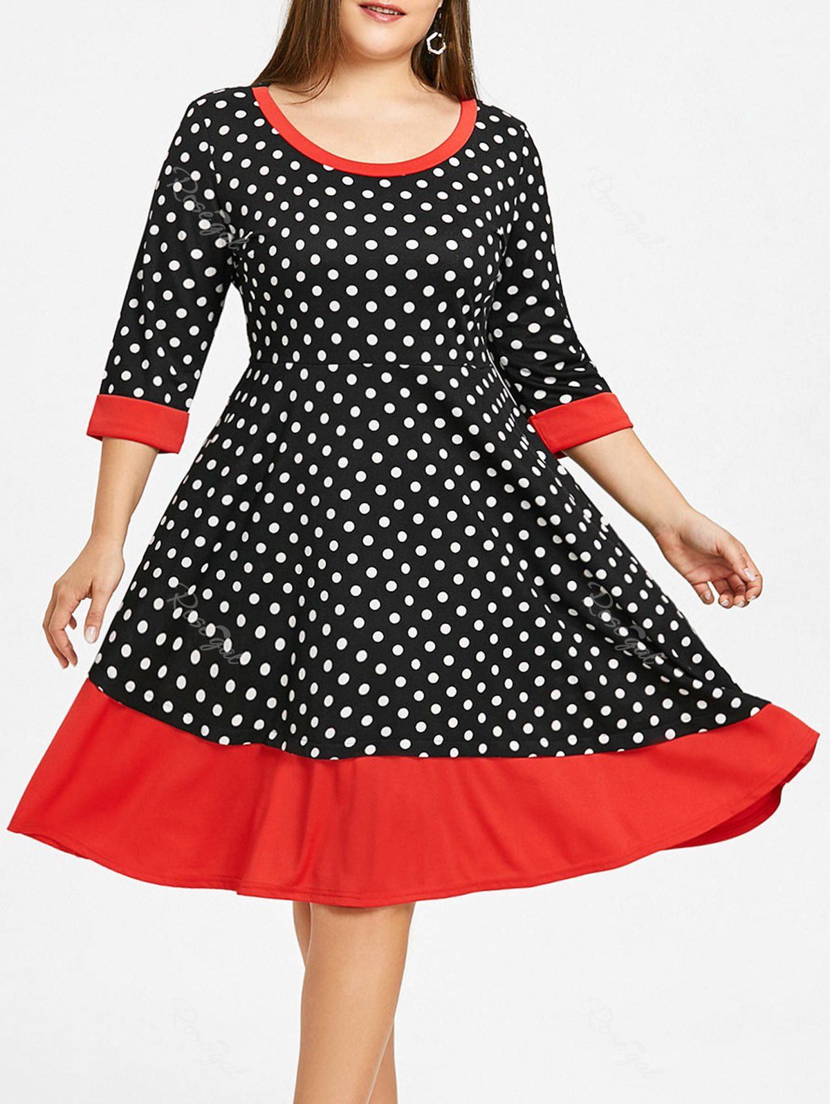 robe a pois grande taille