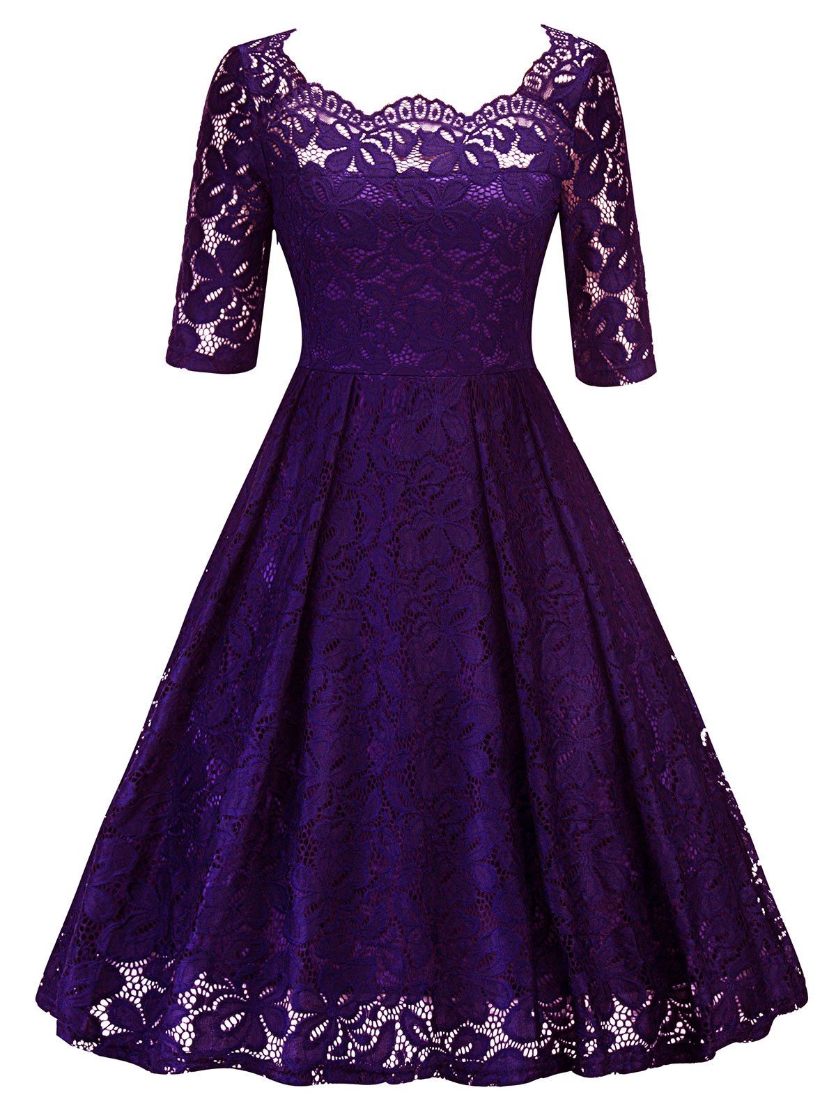 Vintage Pin Up Dress Purple