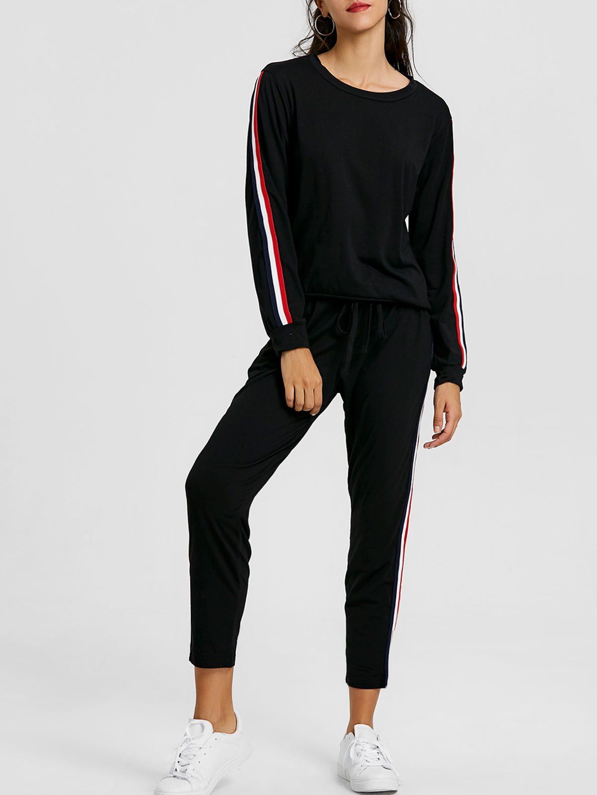 [36% OFF] Striped Sweat Suits | Rosegal