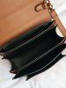 Faux Leather Metal Chain Crossbody Bag -  