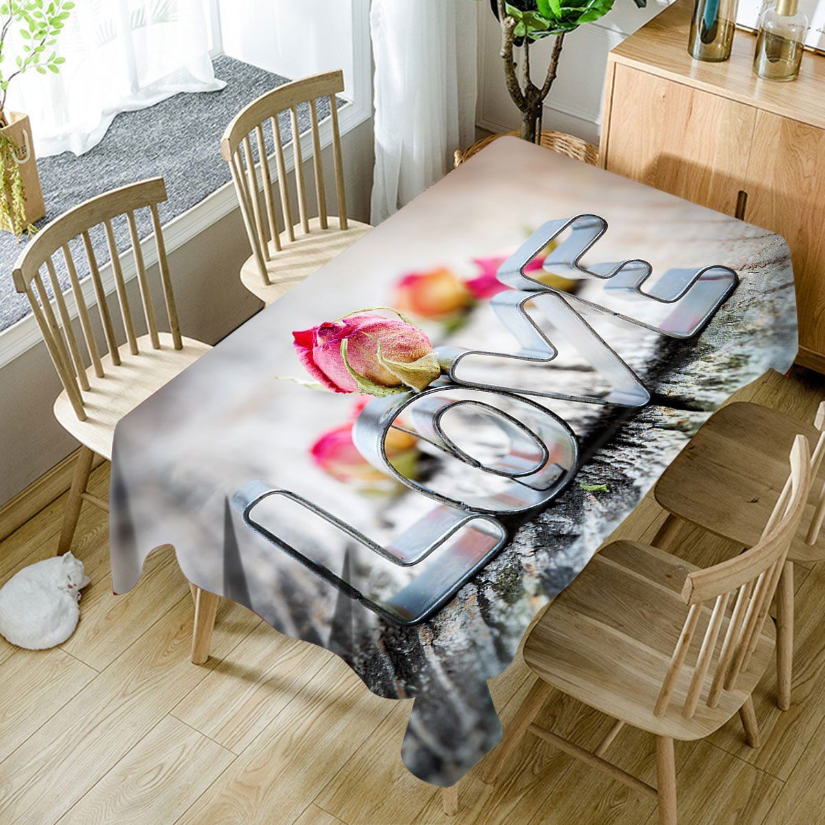 Linen & Cotton Chemin De Table Moderne Tapis De Table Imperméable Anti Tache Pietro -100% Lin, Gris (47 X 150 Cm) Couverture Dessus De Table Pour