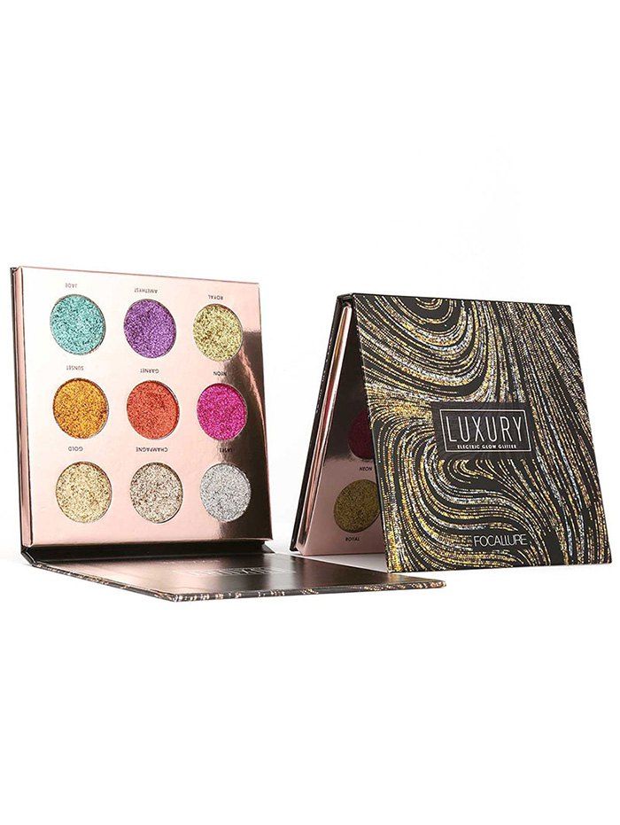 Palette Ombres à Paupières Hautement Pigmentée en Poudre à Paillettes Couleurs Naturelles Longue Tenue  