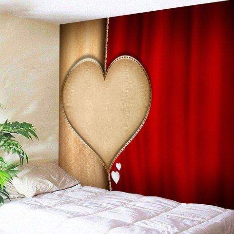 Latest Valentine's Day Heart Printed Home Background Wall Hanging Tapestry 