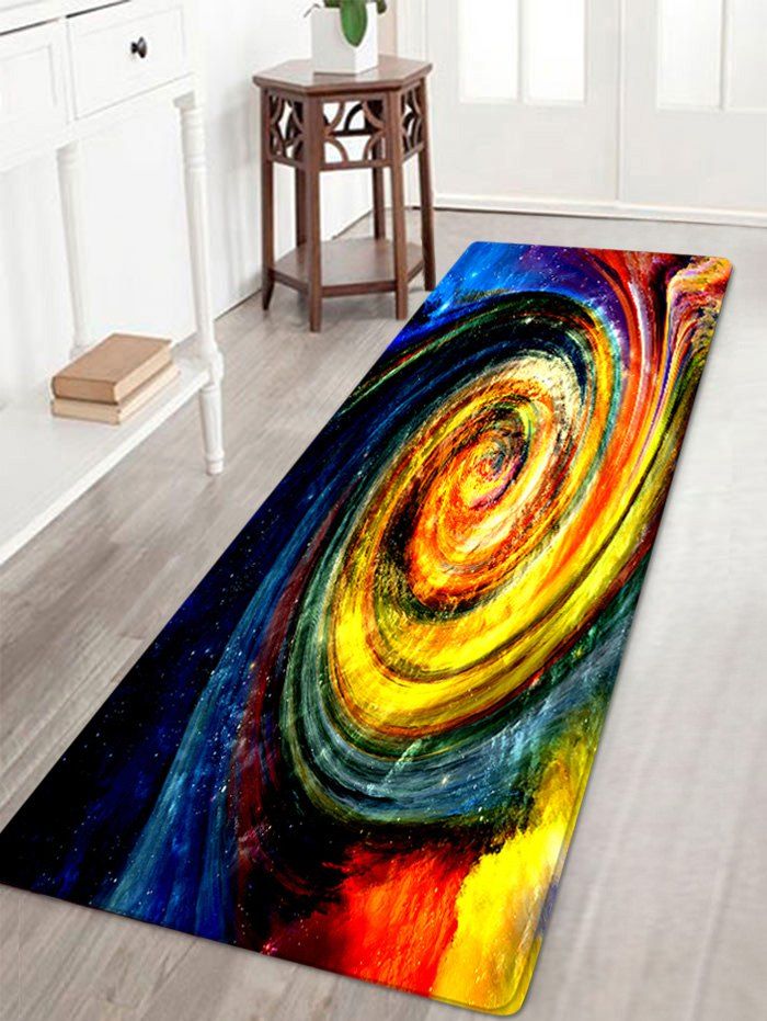 

Galaxy Vortex Pattern Anti-skid Water Absorption Area Rug, Colormix