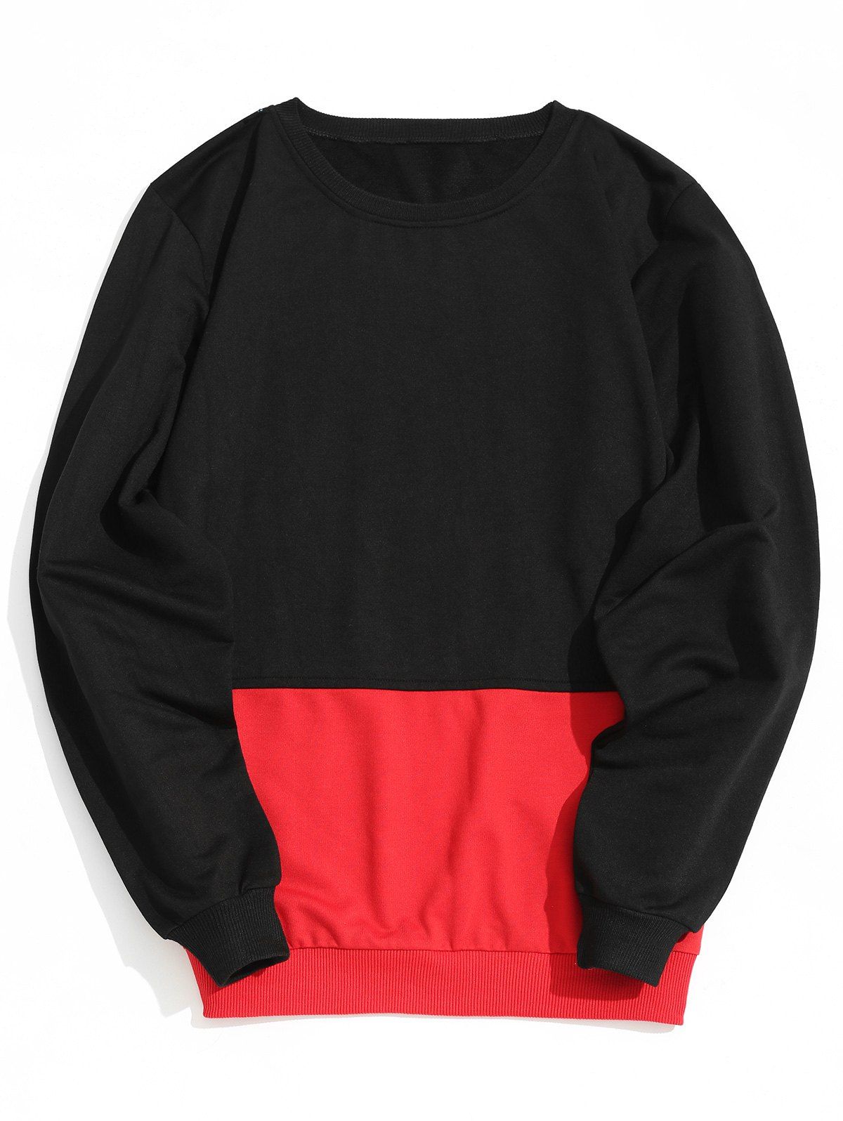 two tone crew neck sweatshirts