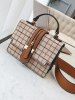 Zip Strap Checkered Tweed Crossbody Bag -  