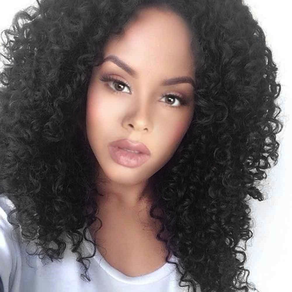 [33% OFF] Long Fluffy Afro Kinky Curly Synthetic Wig | Rosegal