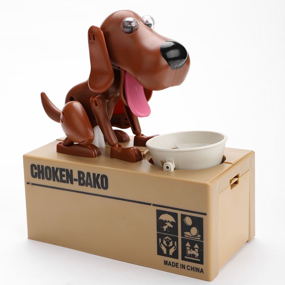 

Cute Electric Hungry Eating Dog Money Boxes, Brown