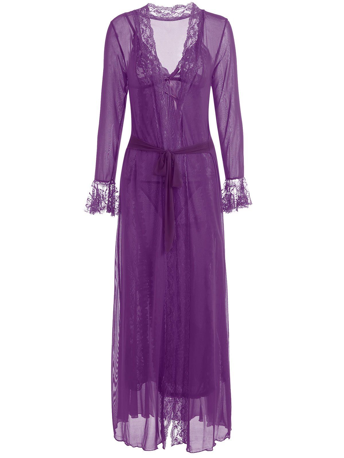 sheer maxi robe