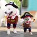 Cool Caribbean Pirate Pet Costume for Dogs Cats -  
