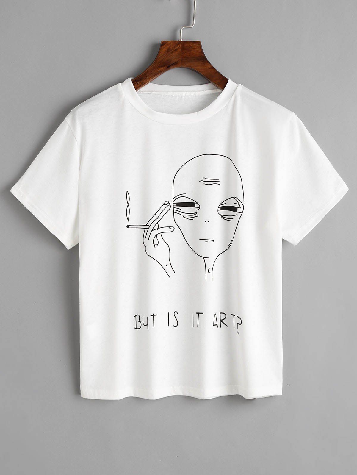 

Character Letter Cotton Top, White