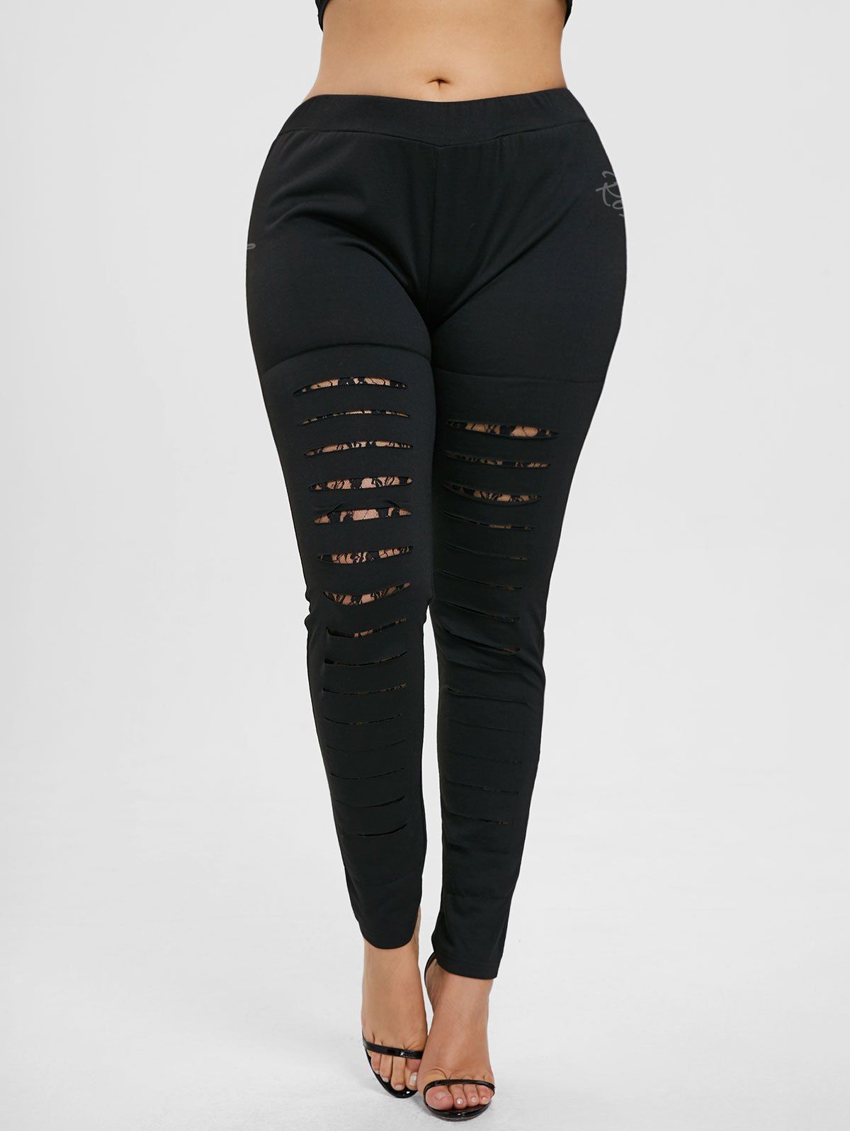 plus size cut out leggings