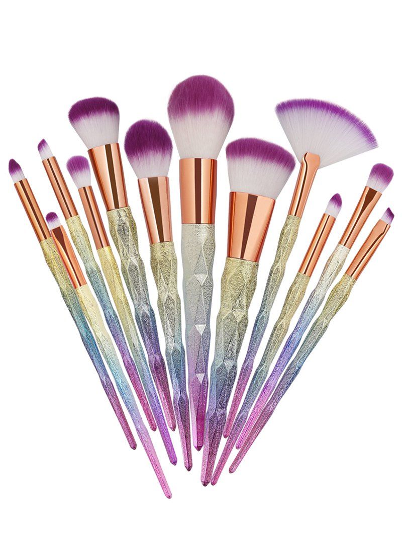 

15Pcs Multifunctional High Quality Fiber Hiar Makeup Brush Set, Colorful