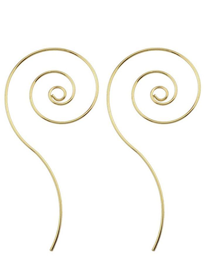 

Metal Spiral Hoop Earrings, Golden