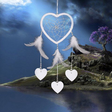 Handmade Love Heart Dream Catcher Wall Hanging Decoration Outfit Handmade Love Heart Dream Catcher Wall Hanging Decoration