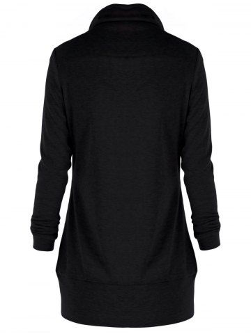 

Plus Size Cowl Neck Plaid Sweatshirt, Red with black