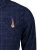 Chemise à poches à rabat à carreaux - Bleu et Jaune 2XL