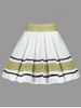 High Waisted Embroidered Mini Skirt -  