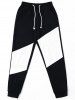 Two Tone Drawstring Hoodie and Sweatpants -  