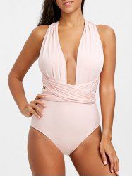 Maillot de Bain Col Plongeant et à Bretelles Croisées -  