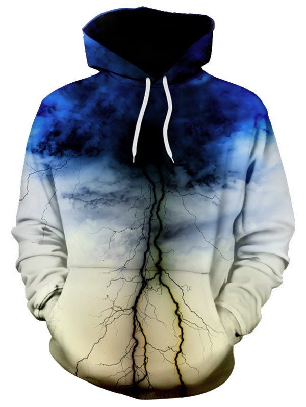 

Kangaroo Pocket Cracked Sky 3D Printed Hoodie, Colormix