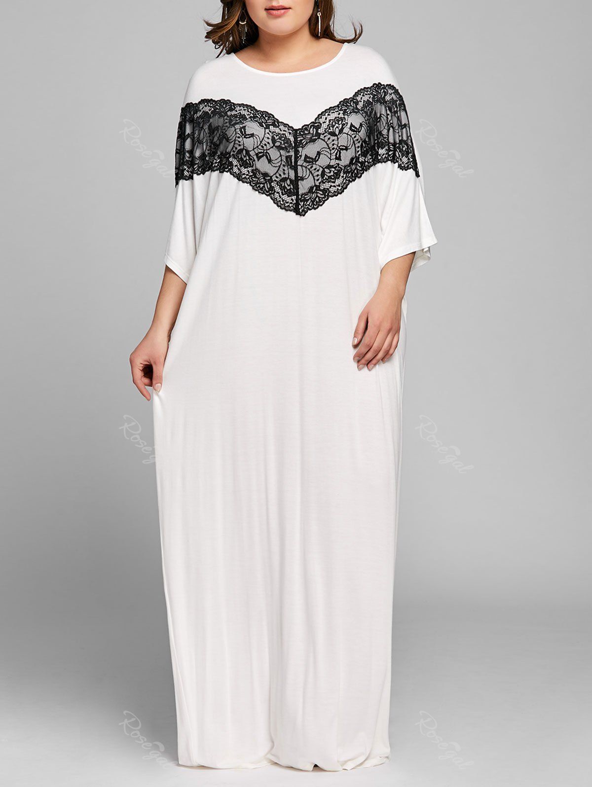 plus size maxi shift dress