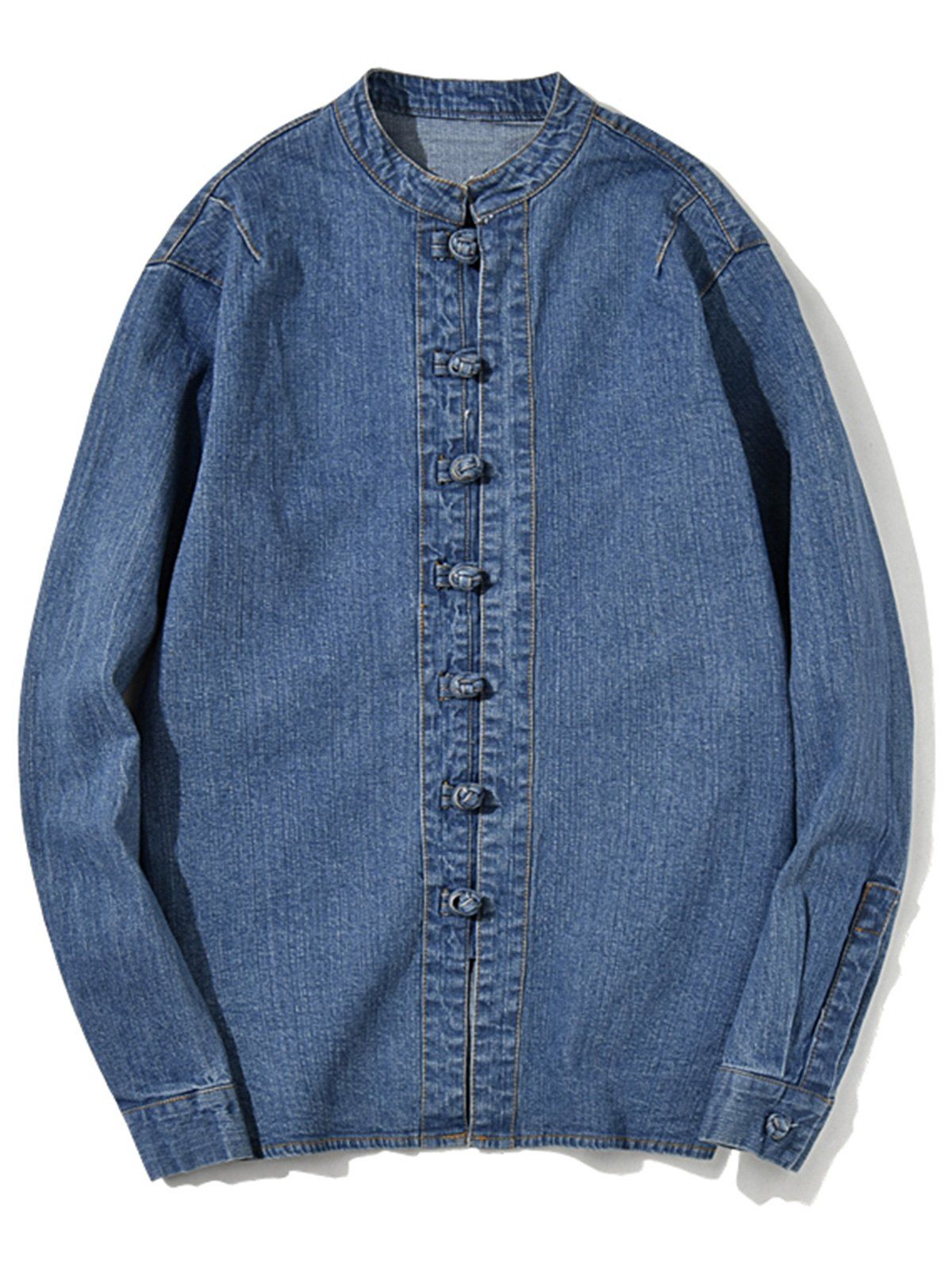 

Button Up Denim Jacket, Denim blue