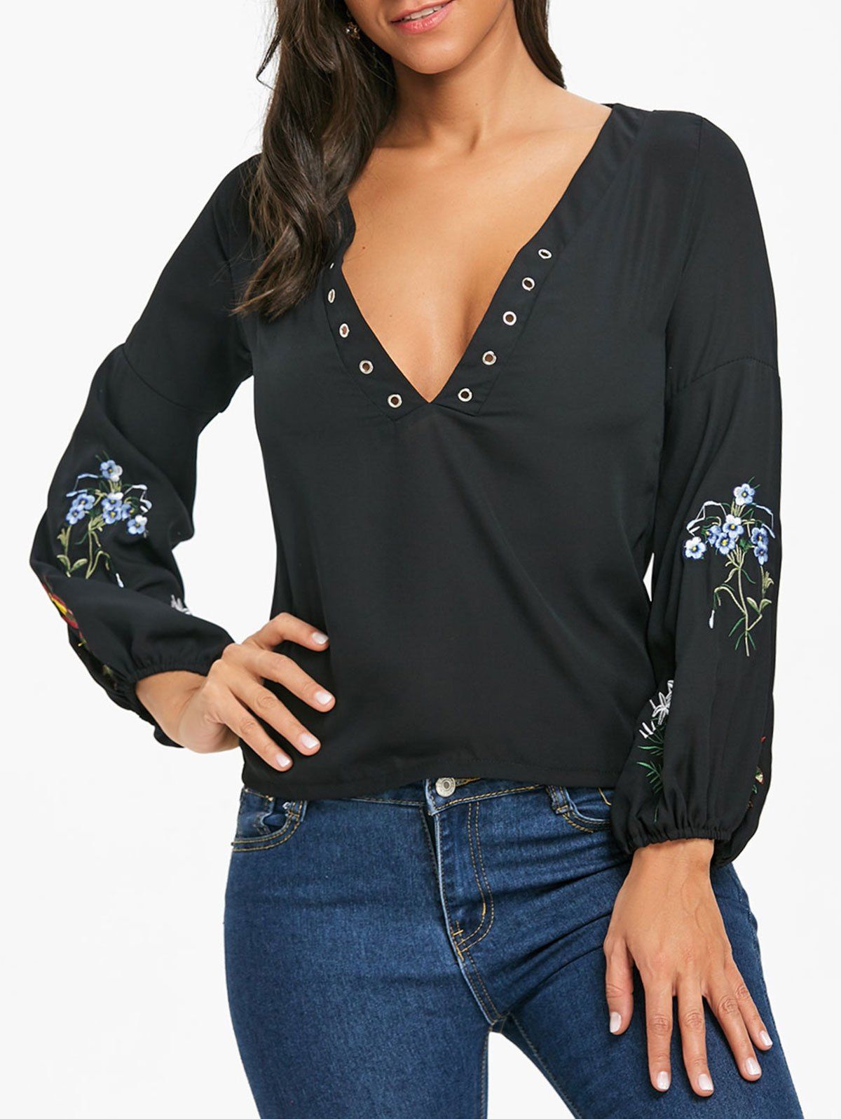 shirts with plunging neckline