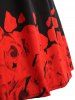 Plus Size Lace Rose Petal Pattern Midi Dress -  