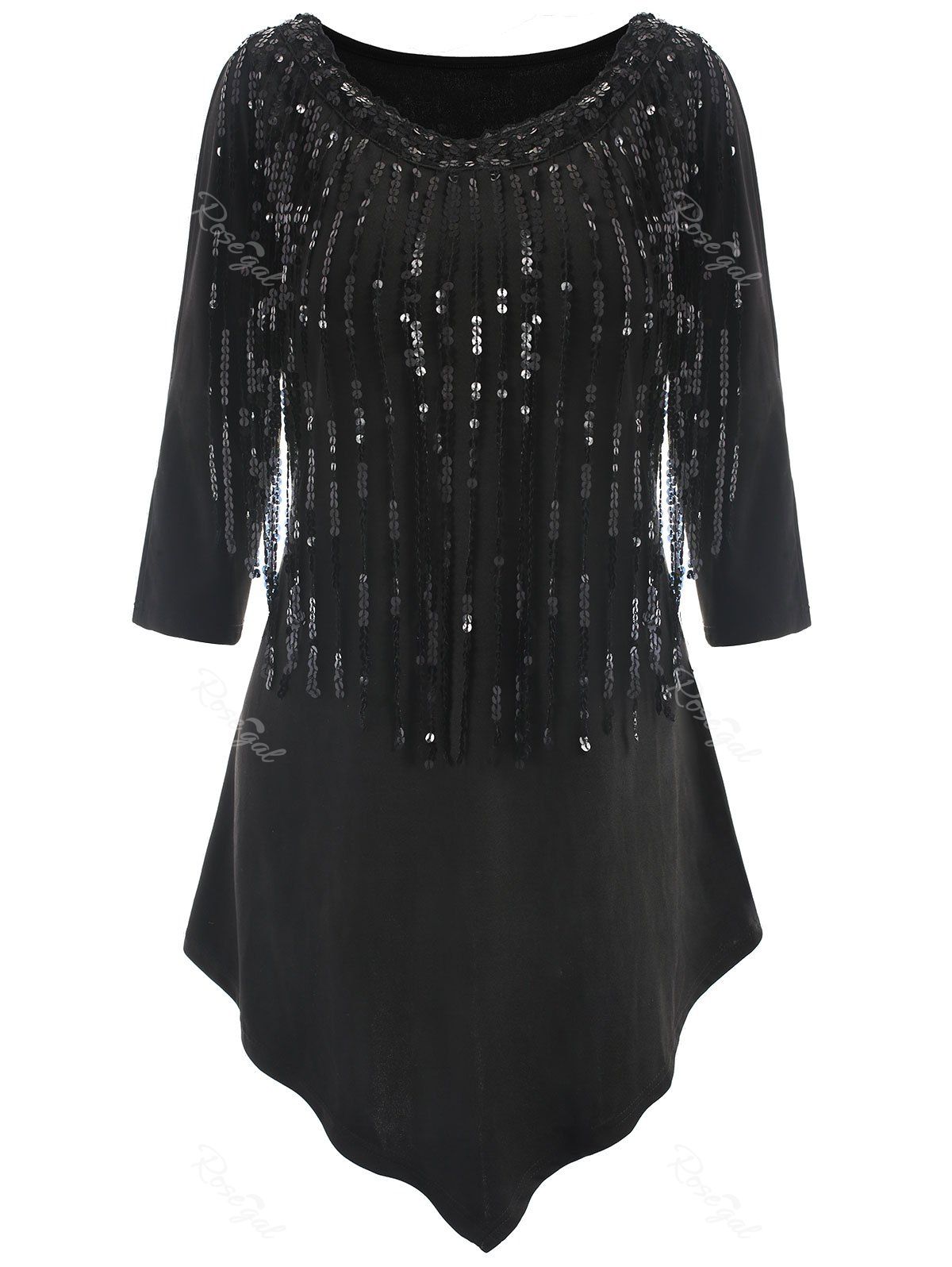 plus size sequin fringe dress