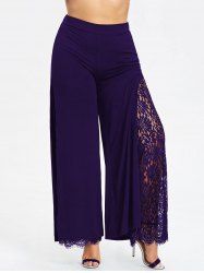 plus pants palazzo slit lace rosegal bottoms