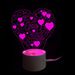 Lampe de Nuit à 9 Couleurs Changeantes avec Inscription I Love You Cadeau de Saint-Valentin Style 3D - Transparent 