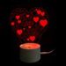 Lampe de Nuit à 9 Couleurs Changeantes avec Inscription I Love You Cadeau de Saint-Valentin Style 3D - Transparent 