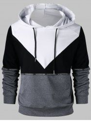 drawstring raglan sleeve zip pockets hoodie